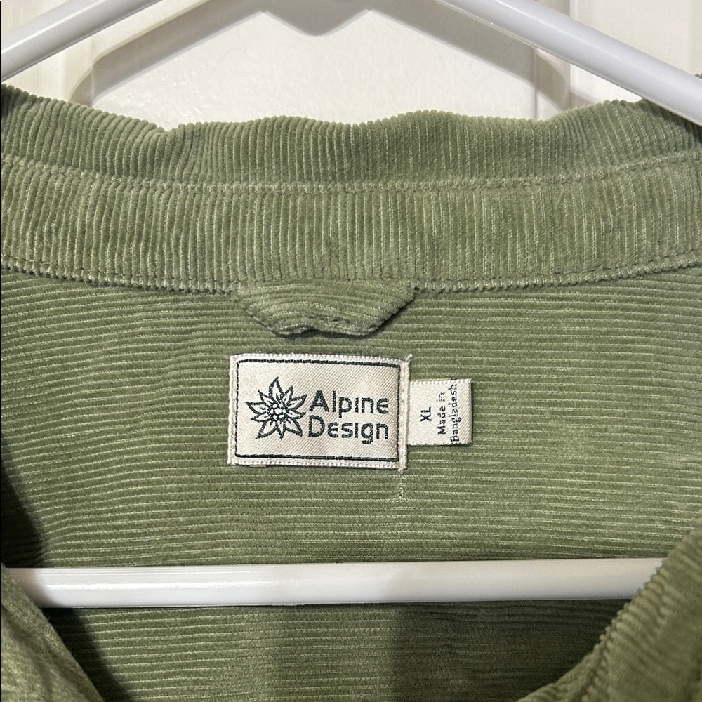 Alpine Olive Green Button-Up Shirt - Picture 2 of 3